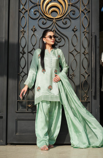 Mint Emerald Farshi Shalwar Set